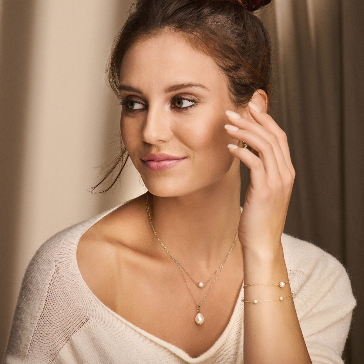 Bracciale in oro da donna con perla 14K