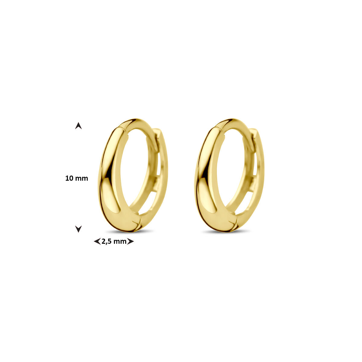 orecchini a cerchietto 10 mm 14K oro giallo