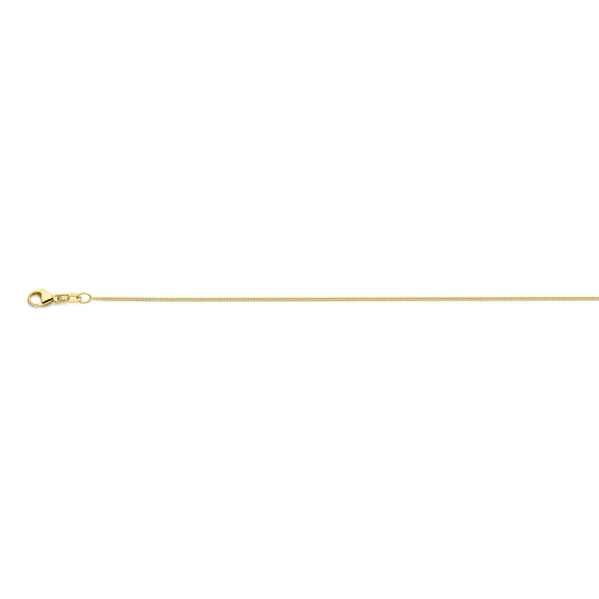 collana gourmette 4 lati sfaccettata 1,0 mm 41 - 43 - 45 cm oro giallo 18K
