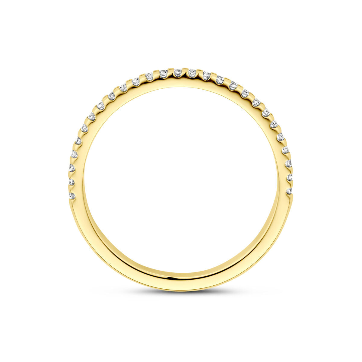 anello diamante lab grown 0.15ct h si 14K oro giallo