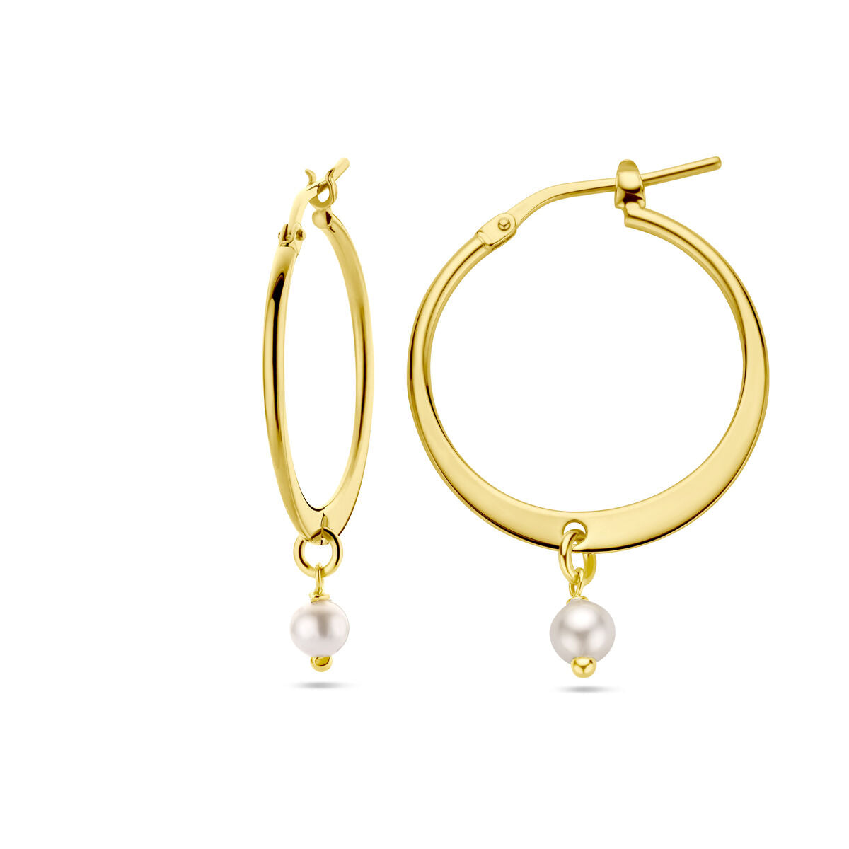 orecchini pendenti perla sint. 1 micron argento dorato (giallo)