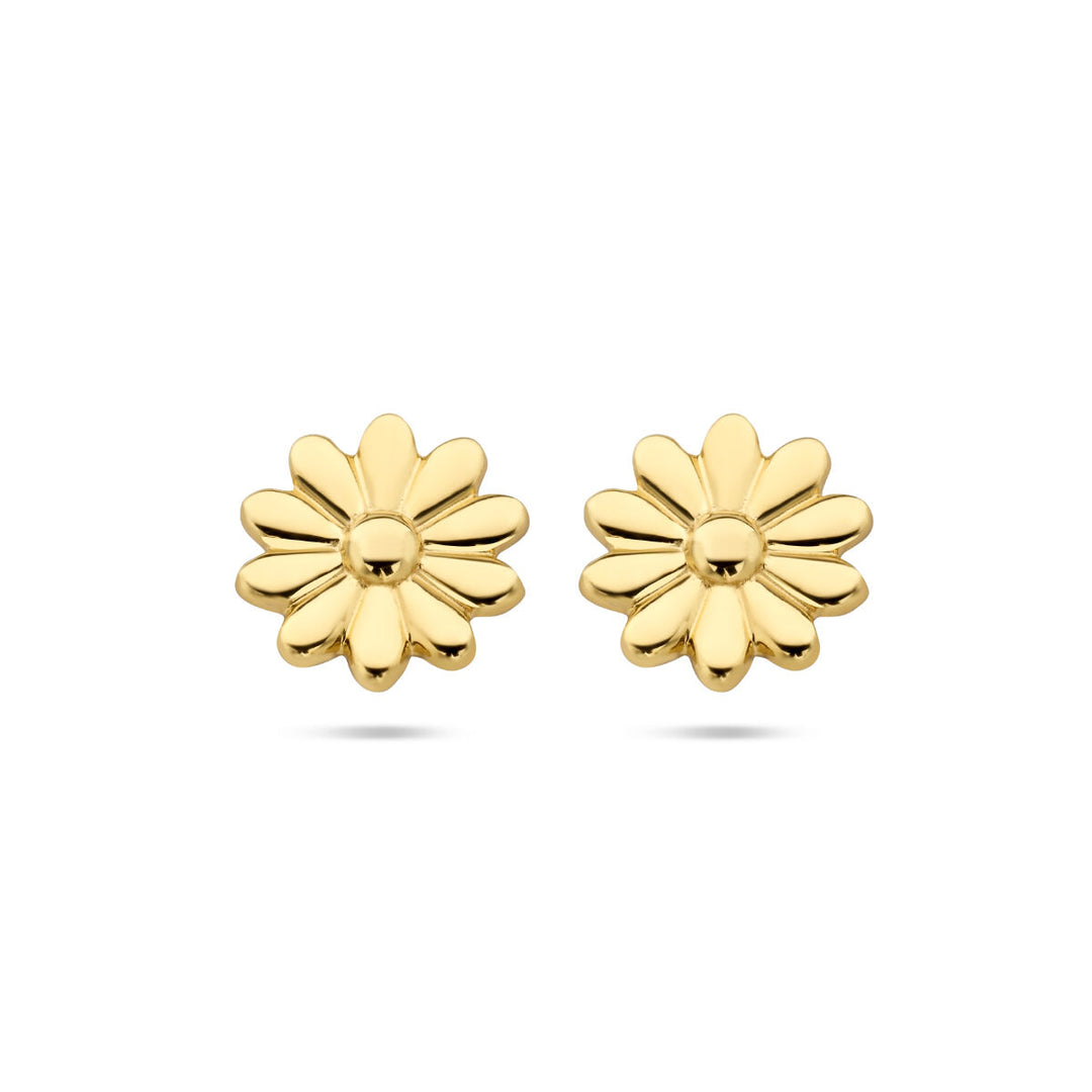 oorknoppen bloem 14K geelgoud