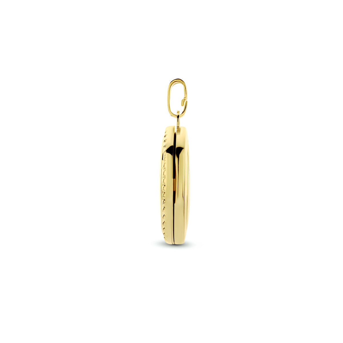 medaglione ovale sferette 14K oro giallo