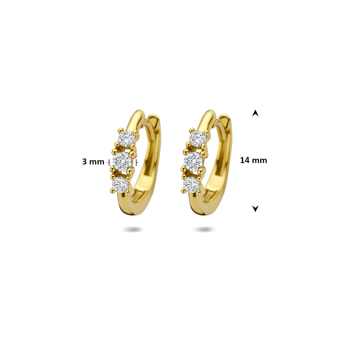 Creole in oro con diamante lab grown – 14K oro giallo