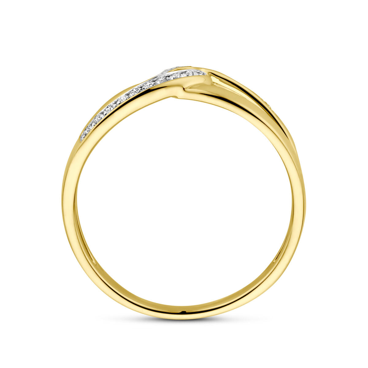 anello diamante 0.06ct h si 14K oro giallo