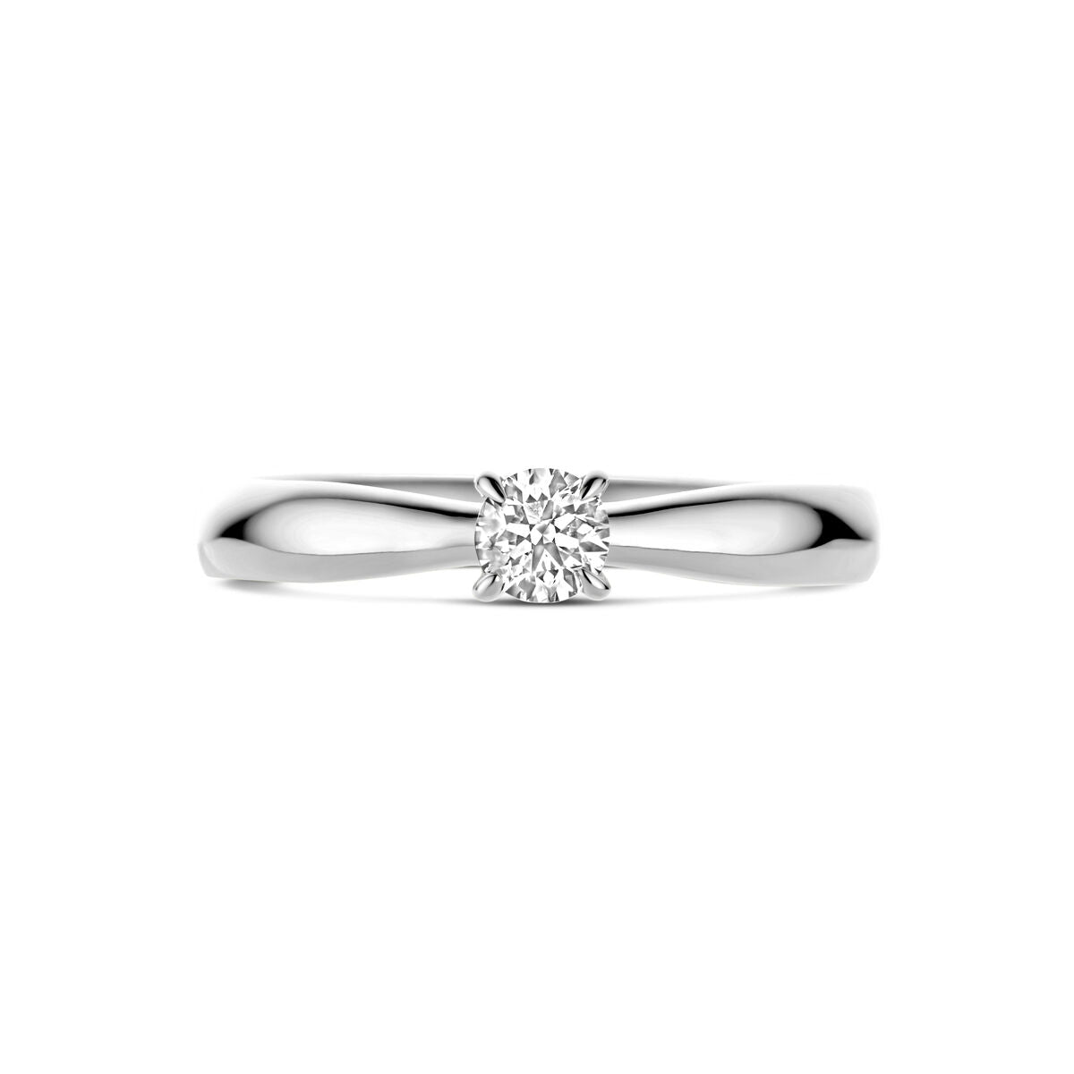 anello di fidanzamento diamante 0.25ct h si 14K oro bianco