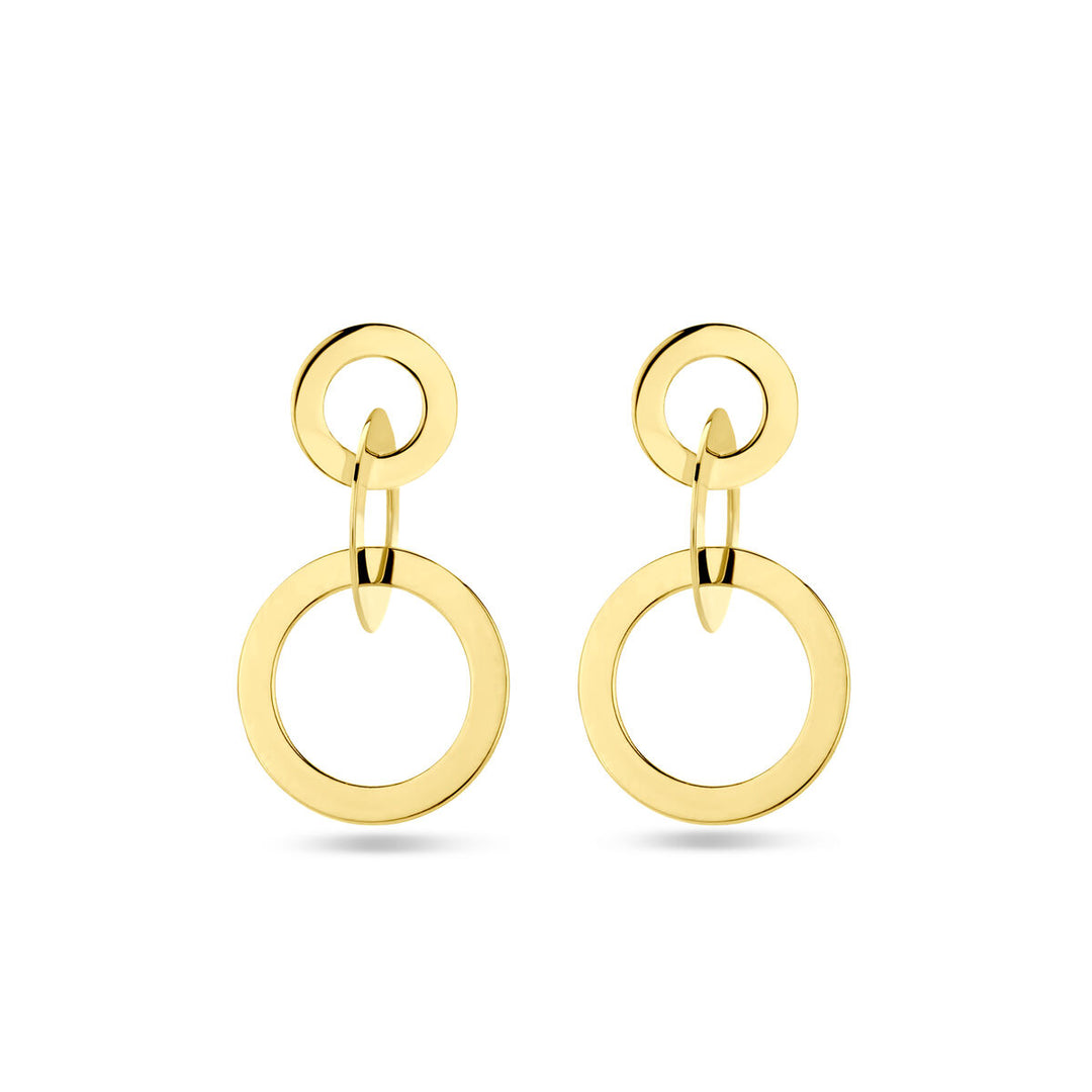 oorhangers cirkels 14K geelgoud