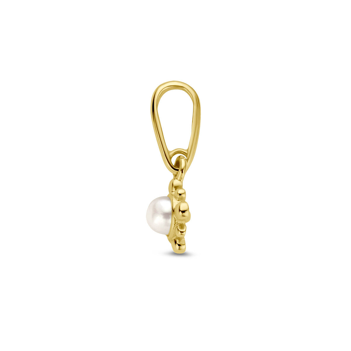 Ciondolo fiore perla oro giallo 14K