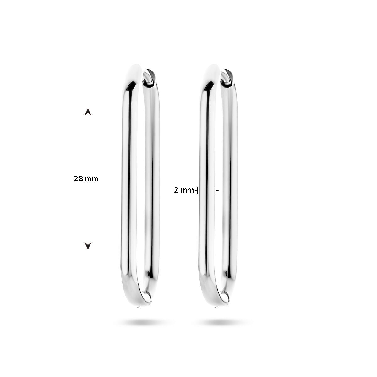 orecchini a cerchio paperclip acciaio inossidabile