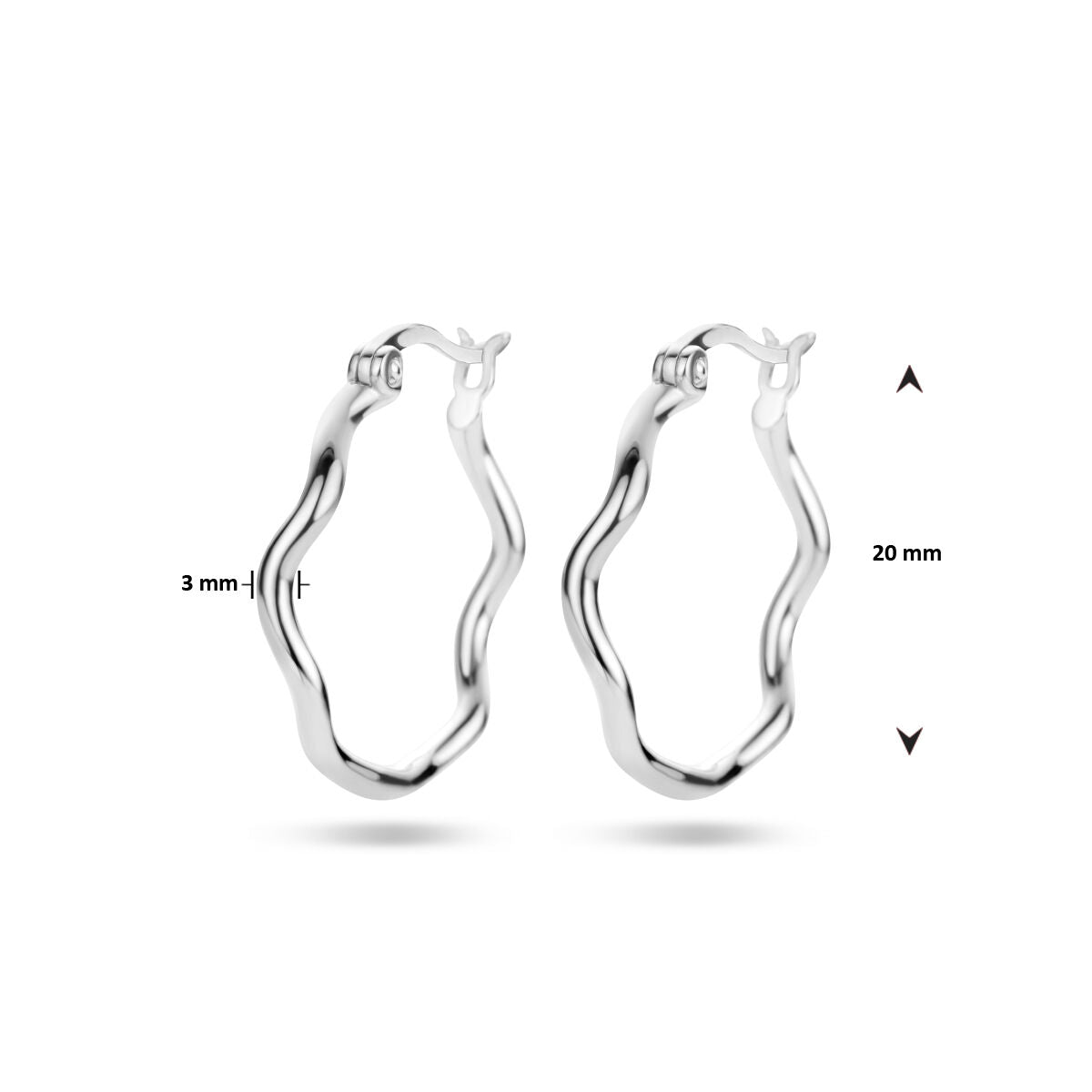 orecchini a cerchio argento rodiato