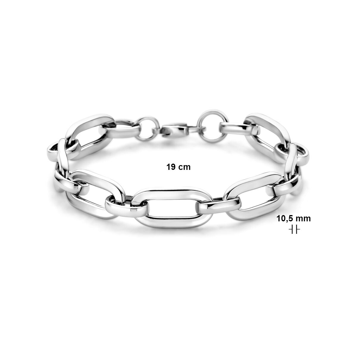 Bracciale da donna in argento rodiato