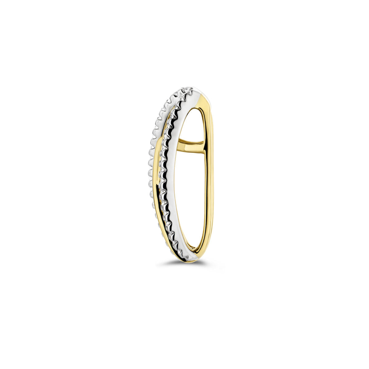 ciondolo diamante 0.17ct h si oro bicolore 14K giallo/bianco