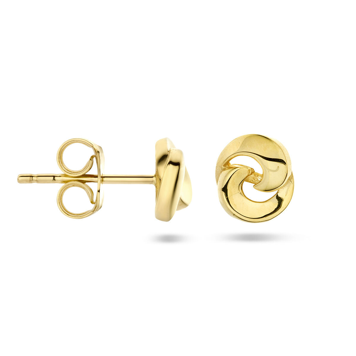 orecchini a bottone oro giallo 14K