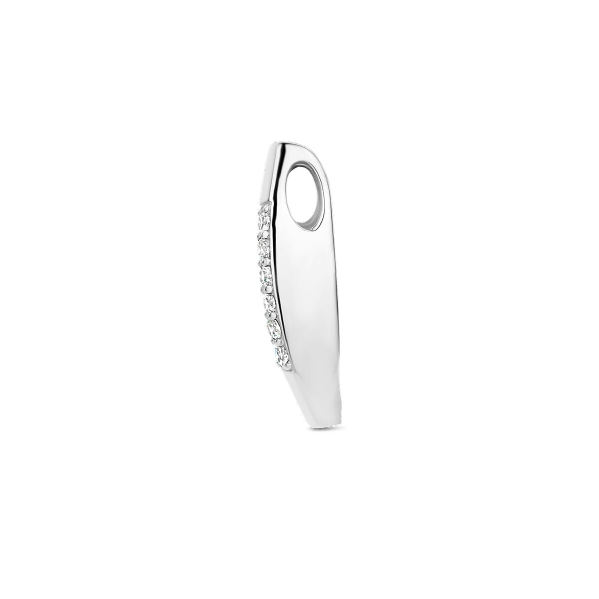 ciondolo zircone graffiato argento rodiato