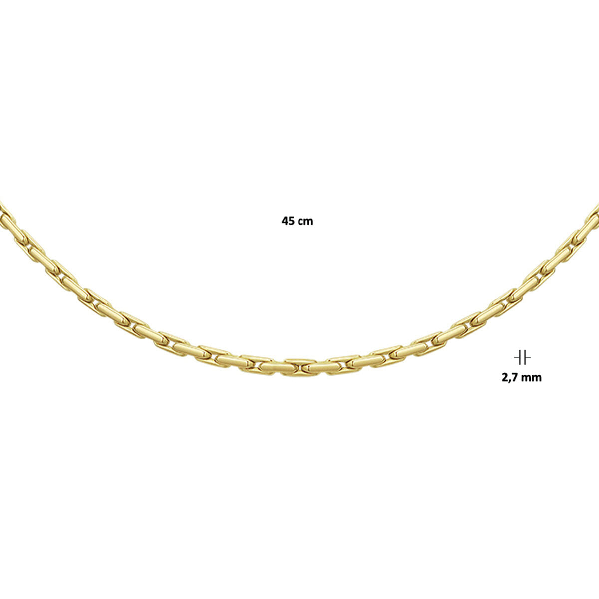 collana cardano 2,7 mm 45 cm 14K oro giallo