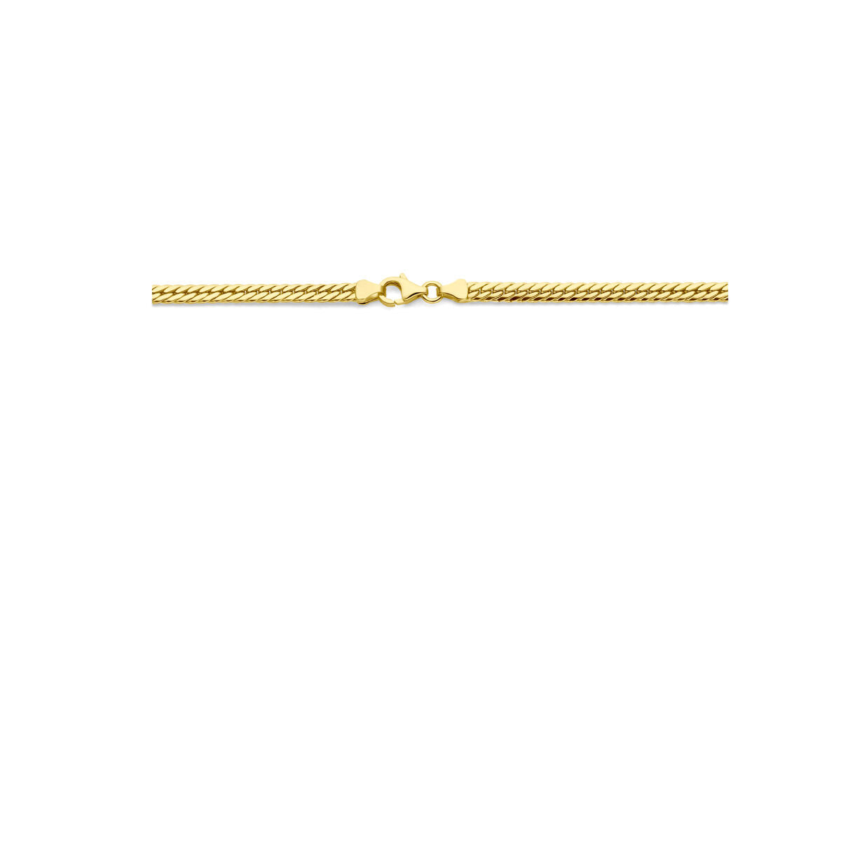 collana gourmette 3,4 mm 43 cm oro giallo 14K
