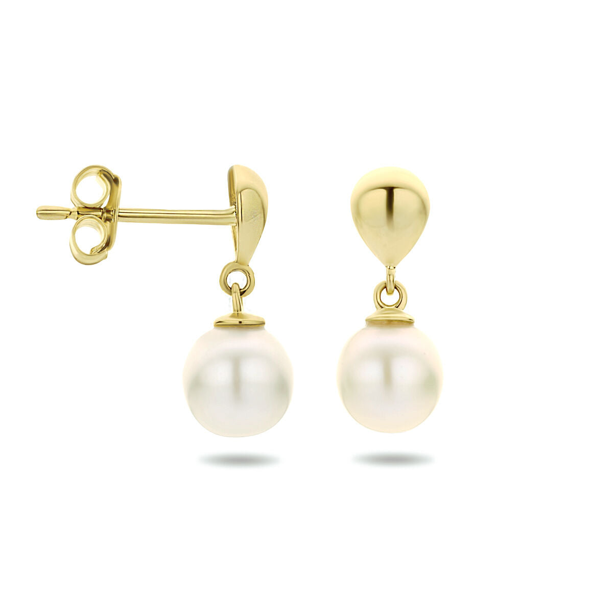 orecchini pendenti perla oro giallo 14K