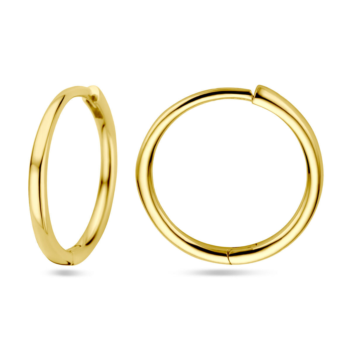 Orecchini a cerchio in oro giallo 14K