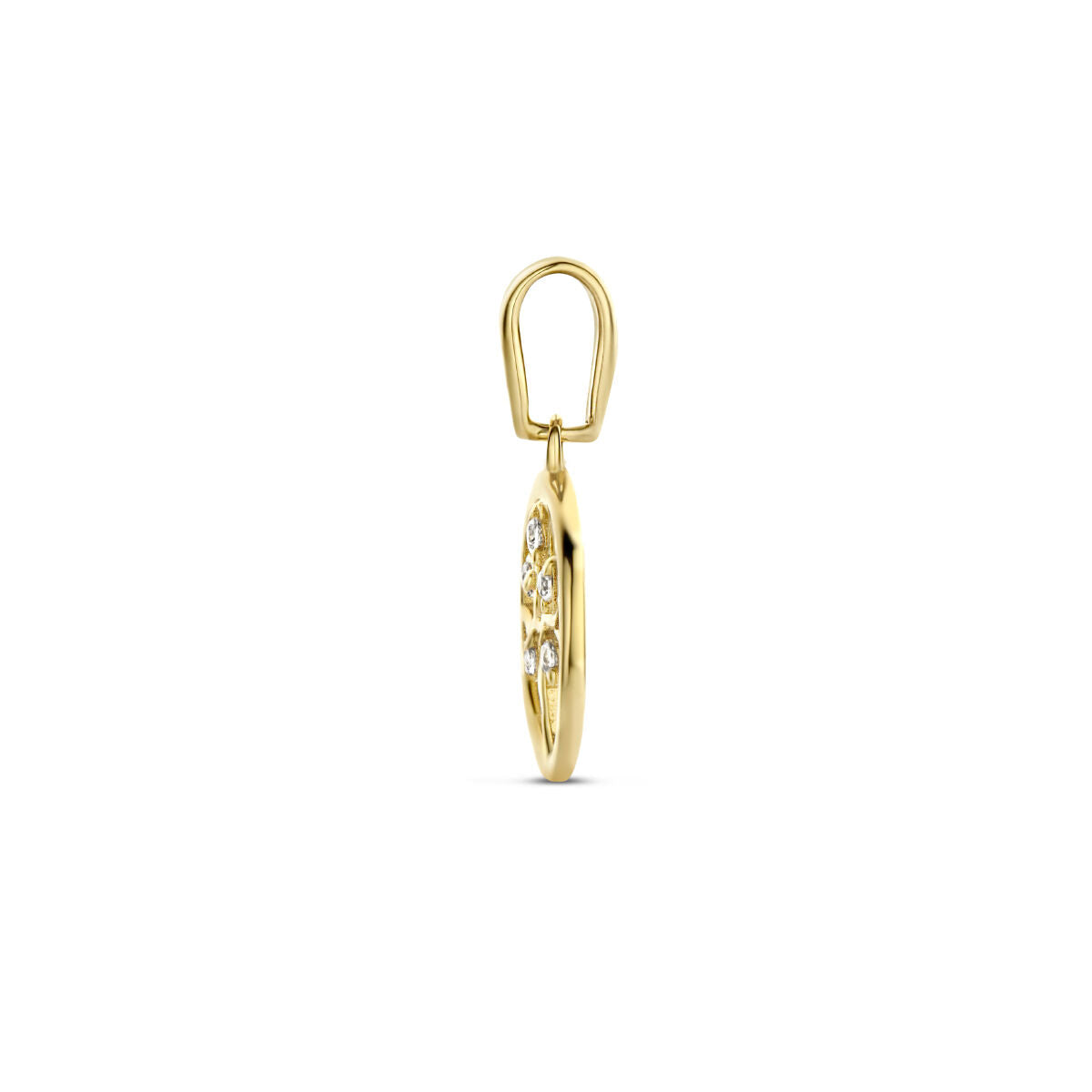 ciondolo albero della vita zircone 14K oro giallo