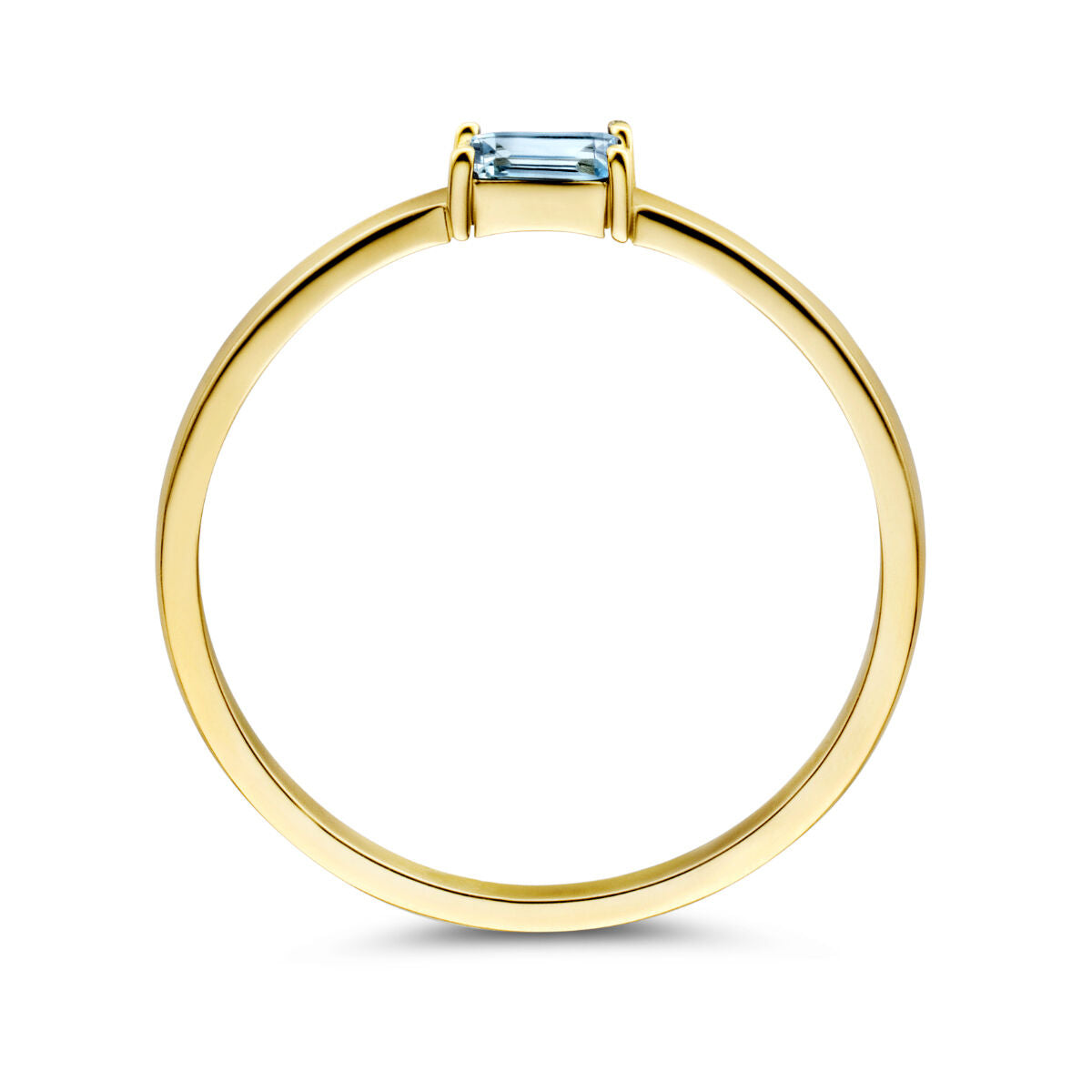 anello con pietra portafortuna topazio dicembre oro giallo 14K