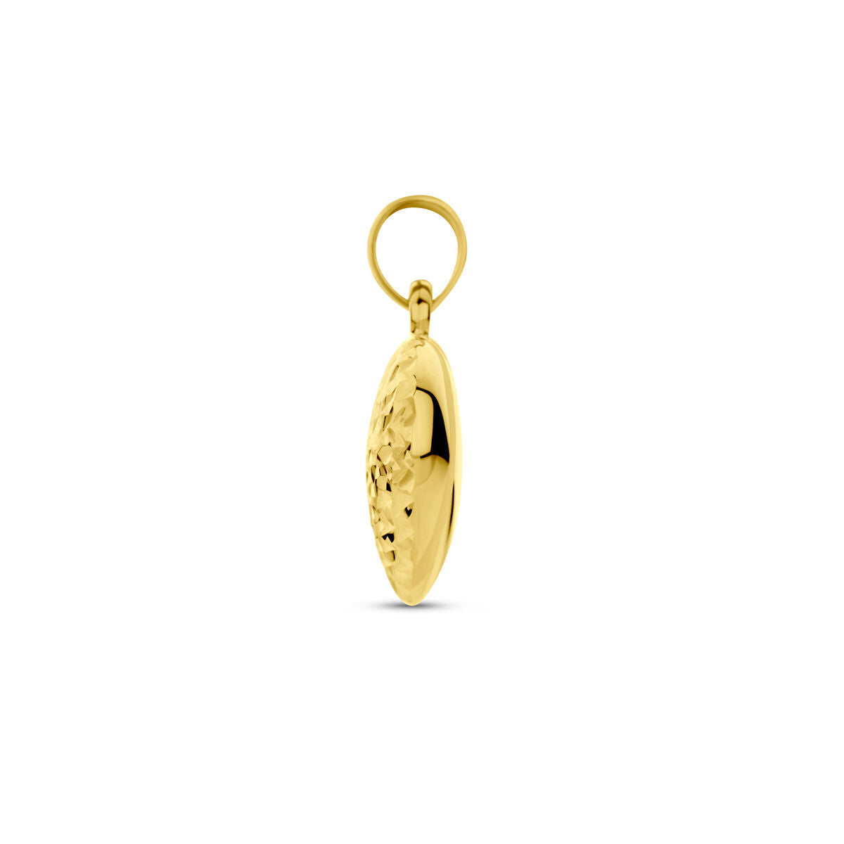 ciondolo cuore diamantato 14K oro giallo