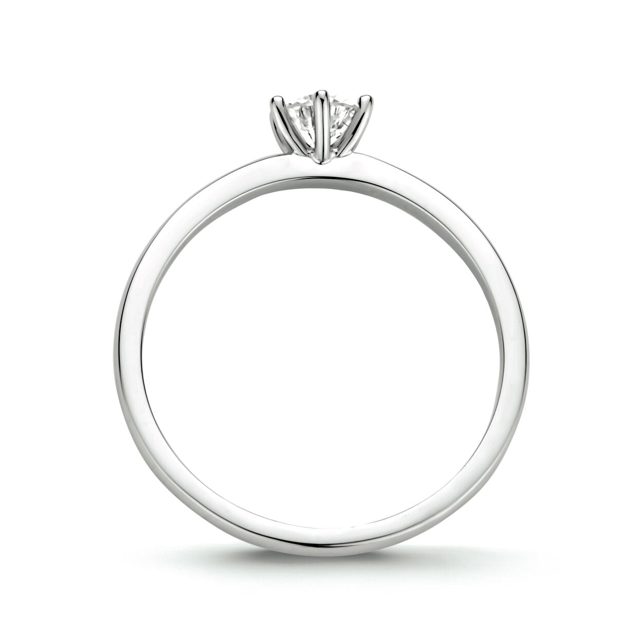 anello diamante 0.25ct h si oro bianco 14K