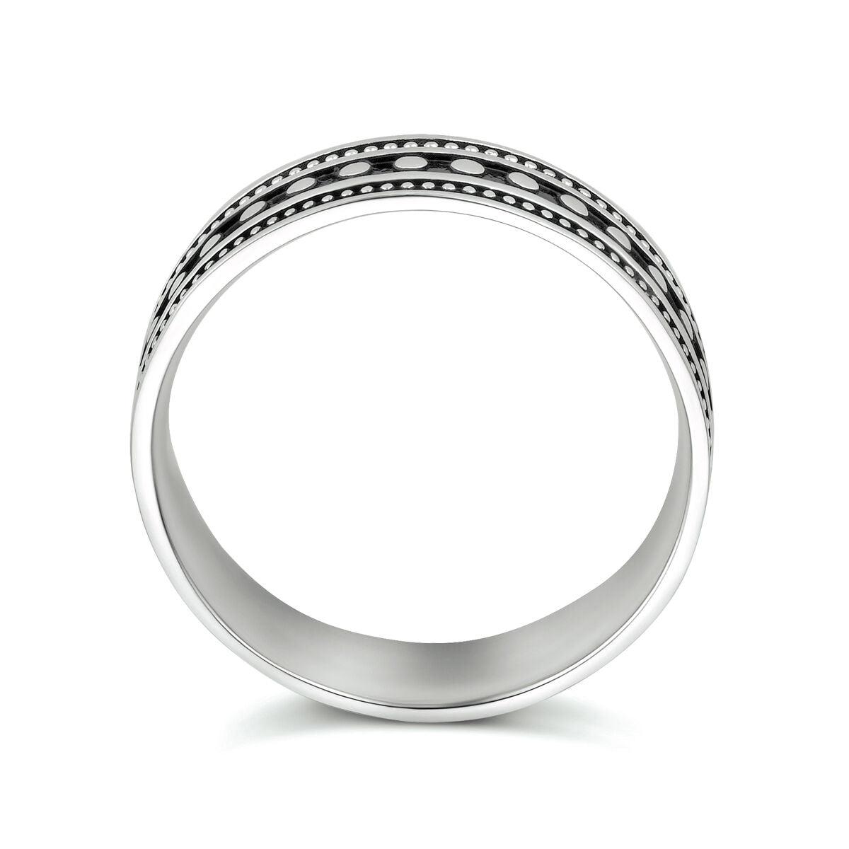 Anello oxi argento ossidato