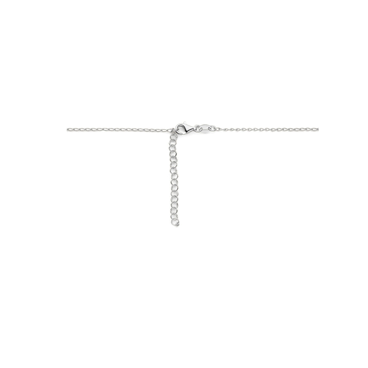 Collana da donna in argento cuore e lucchetto rodiato