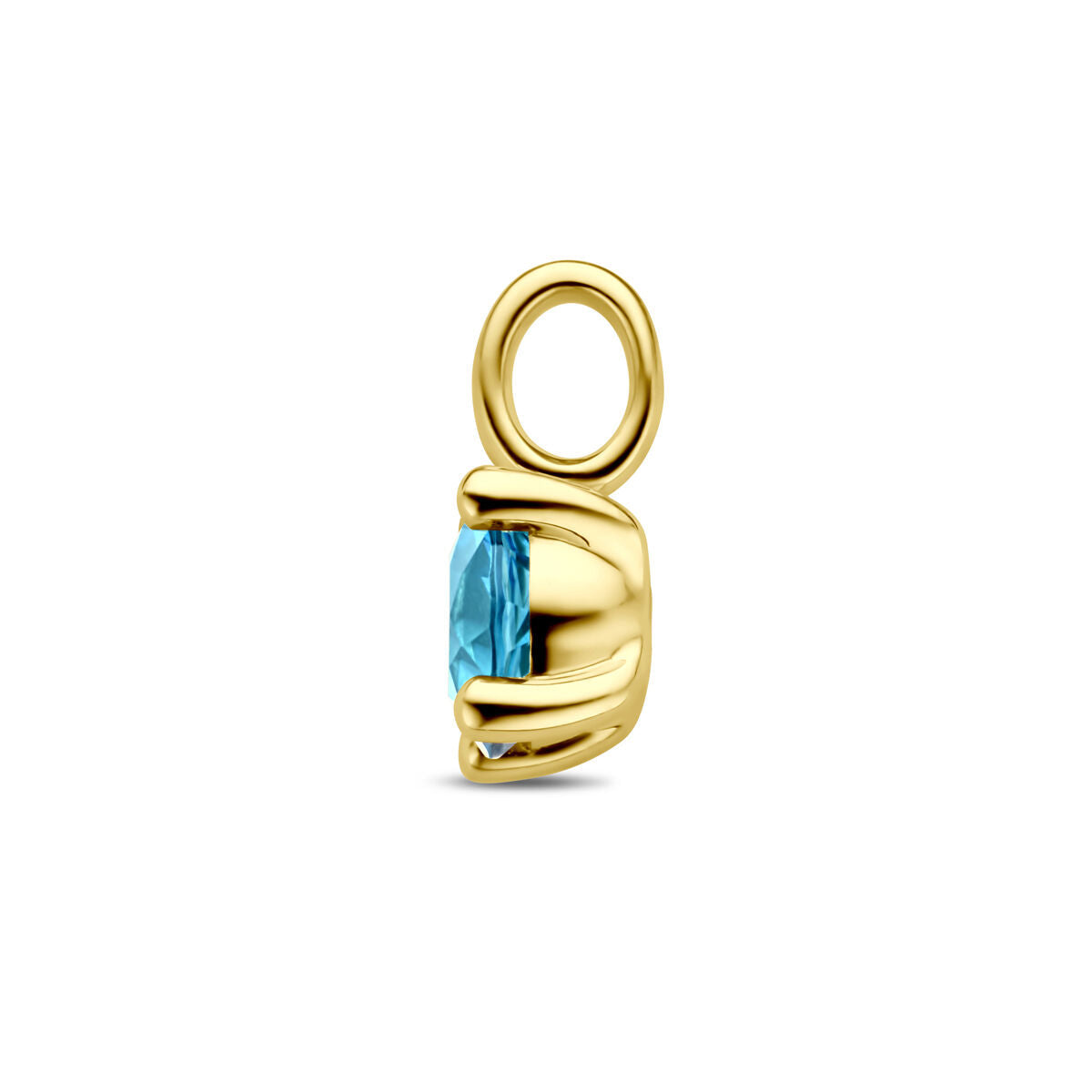 ciondolo topazio london blue oro giallo 14K
