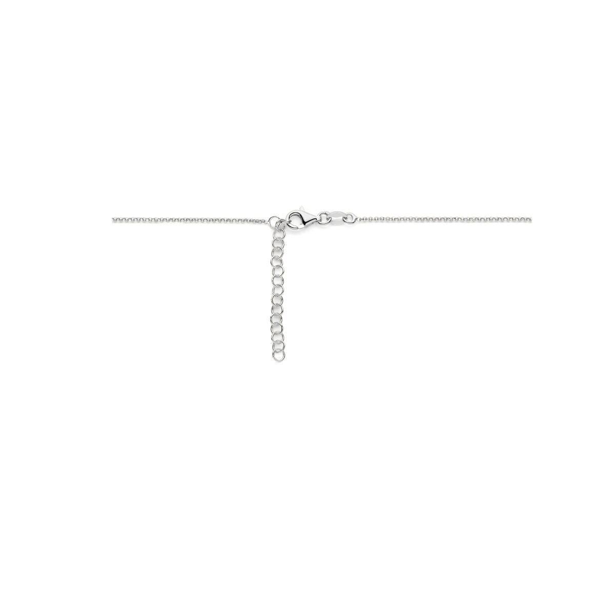 collana cuoricini 41 + 4 cm in argento rodiato