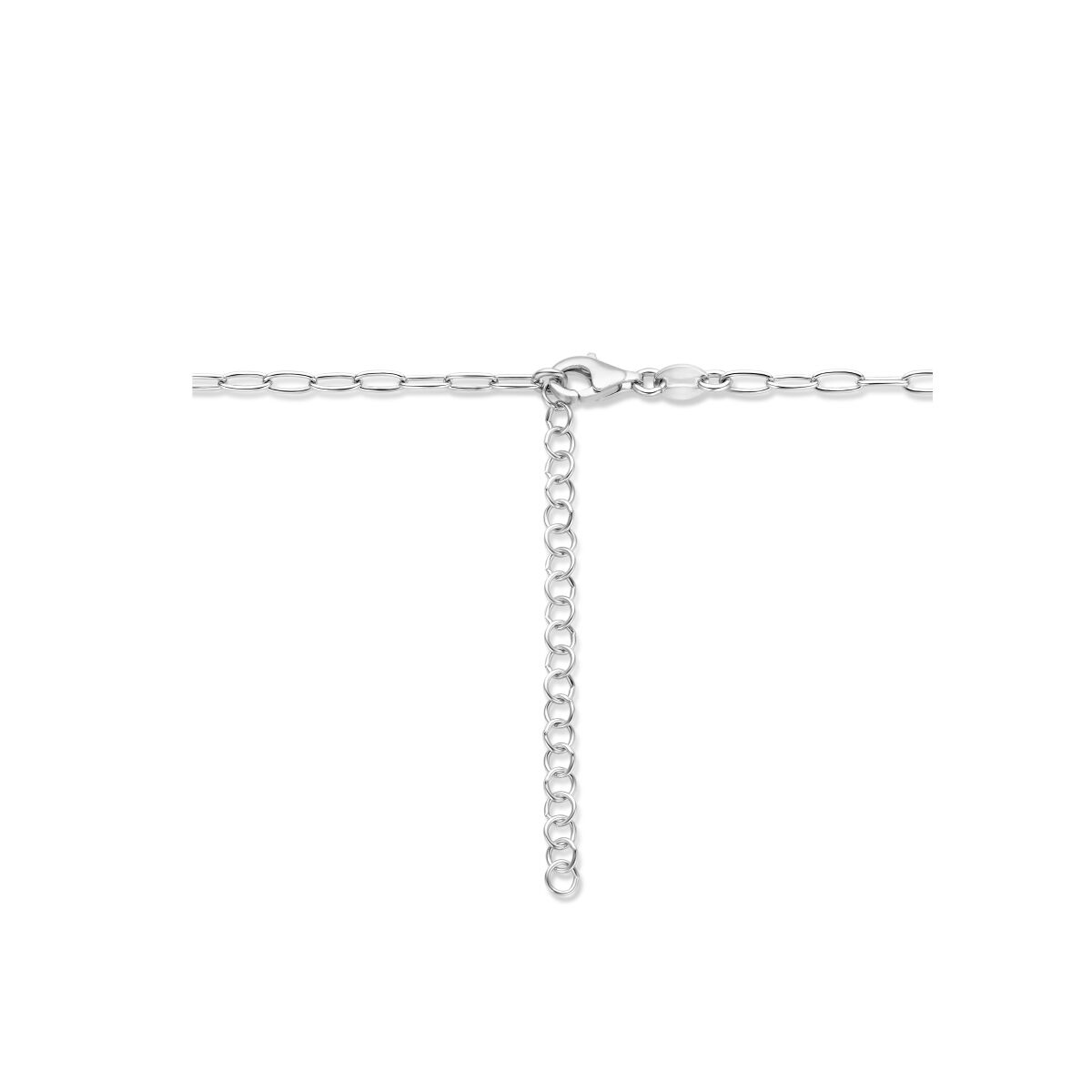 collana quadrifoglio 40 + 5 cm argento rodiato