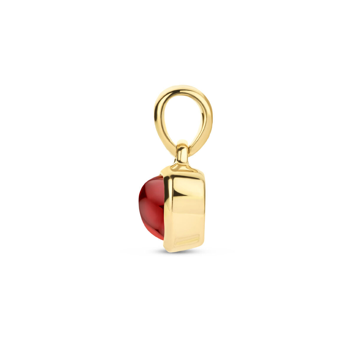 ciondolo cuore granato oro giallo 14K
