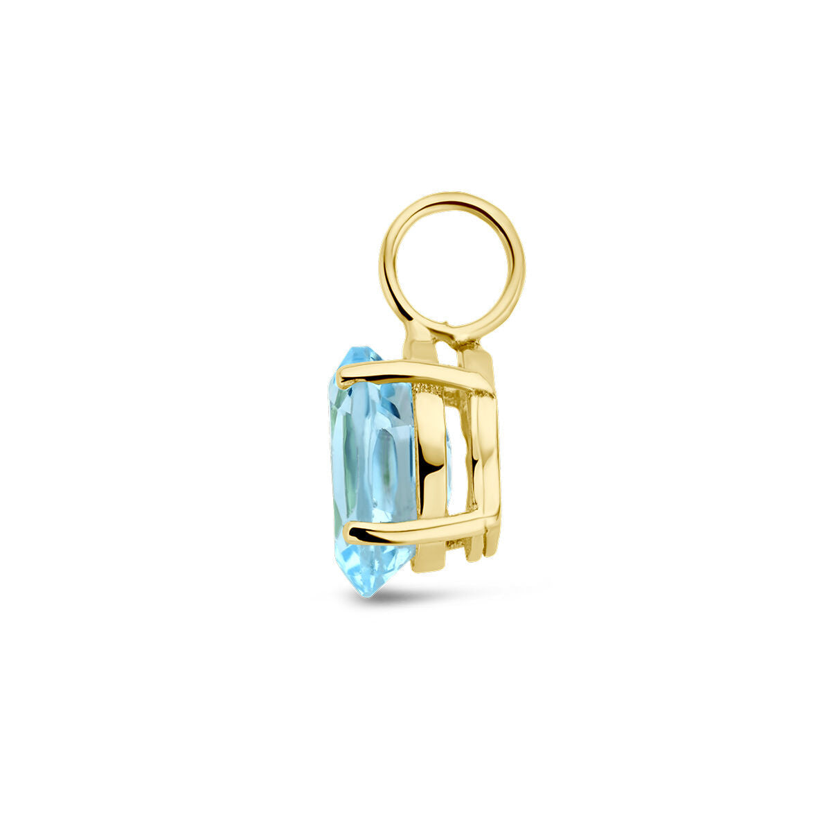 ciondolo con topazio blu in oro giallo 14K
