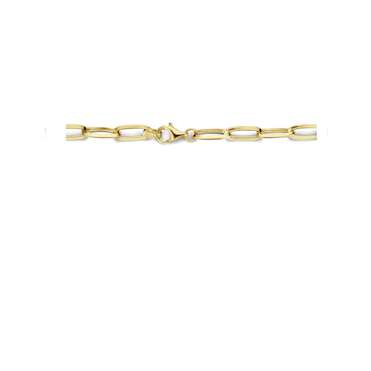 collana paperclip tubo affusolato 6,0 mm 43 cm 14K oro giallo