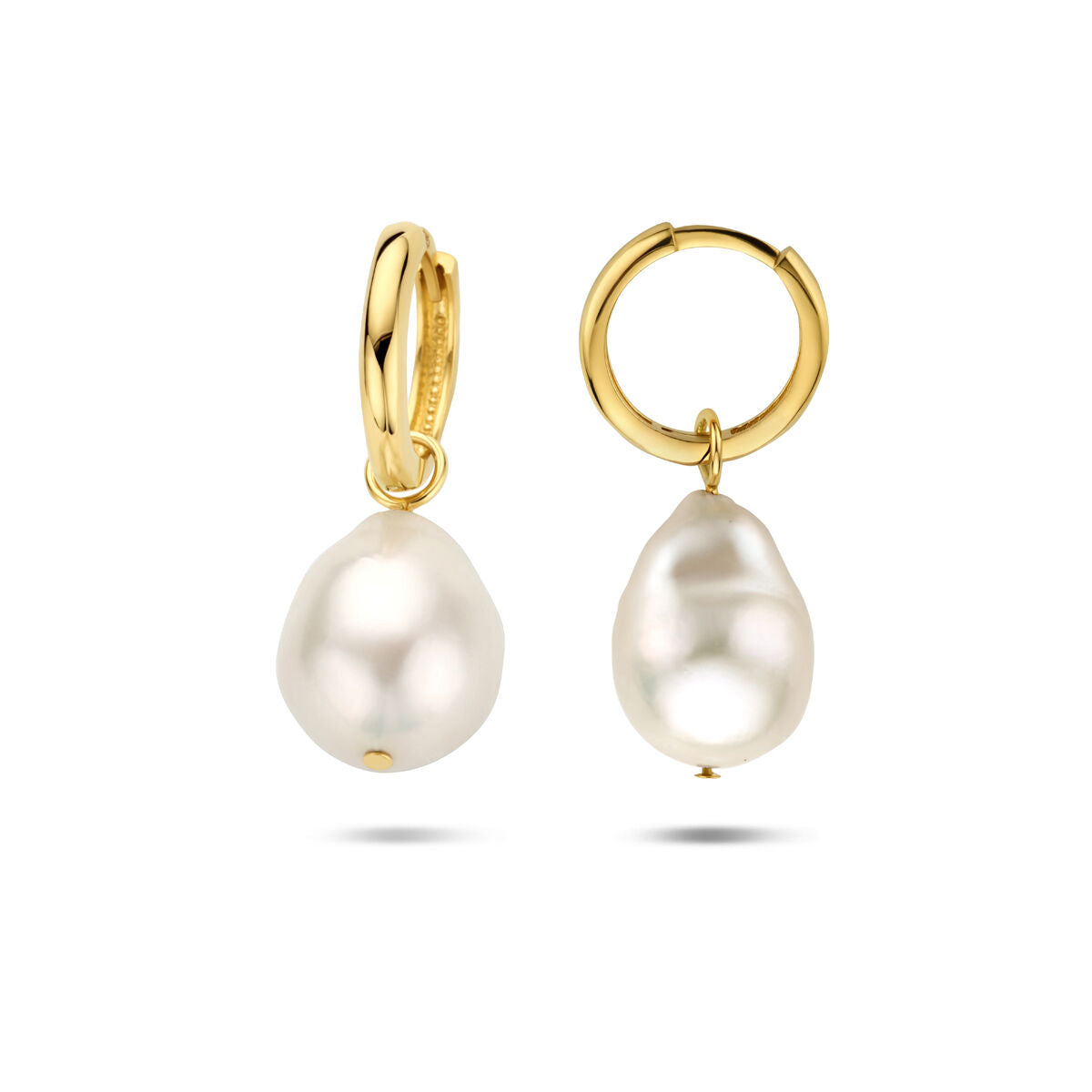 orecchini a clip perla barocca oro giallo 14K