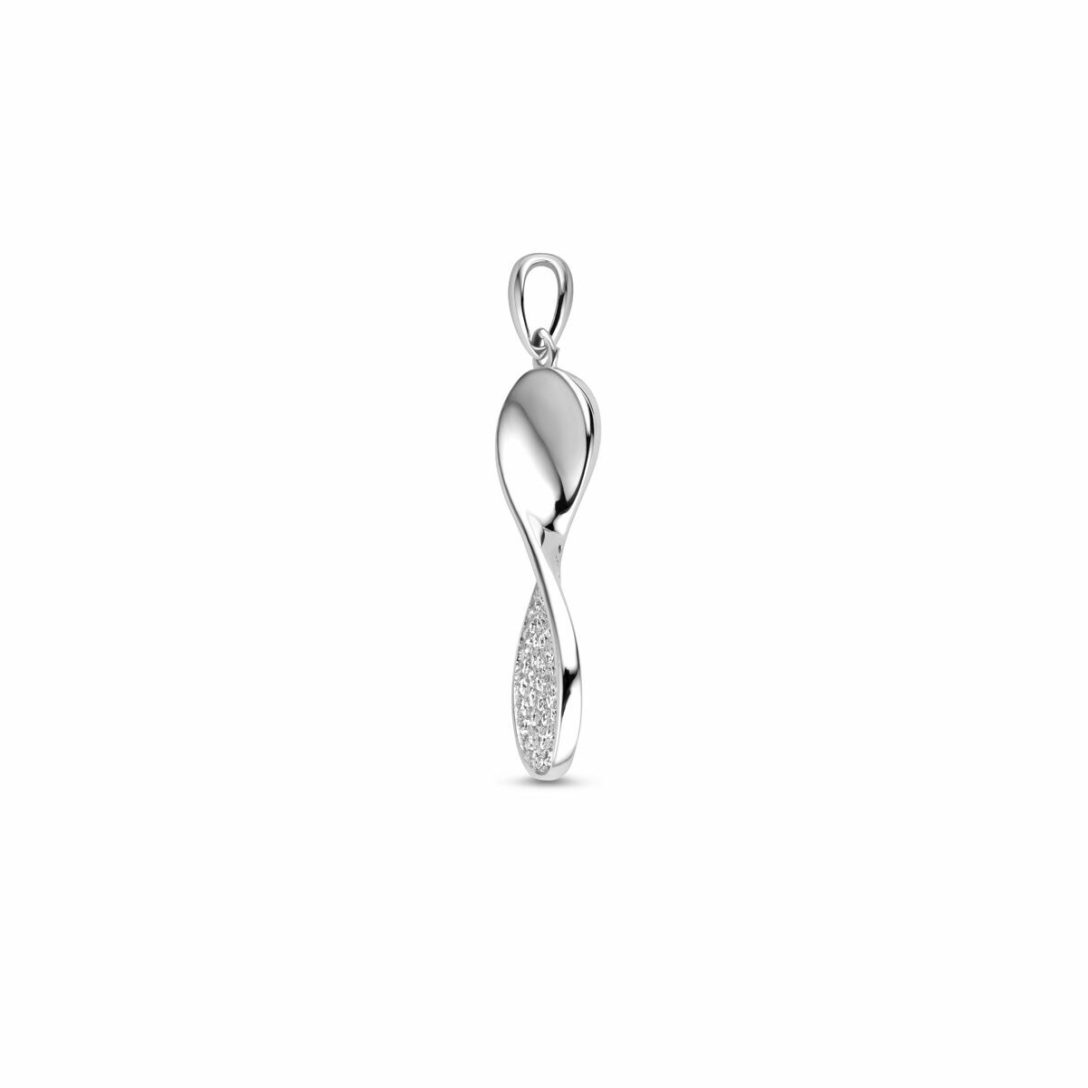 ciondolo zircone argento rodiato