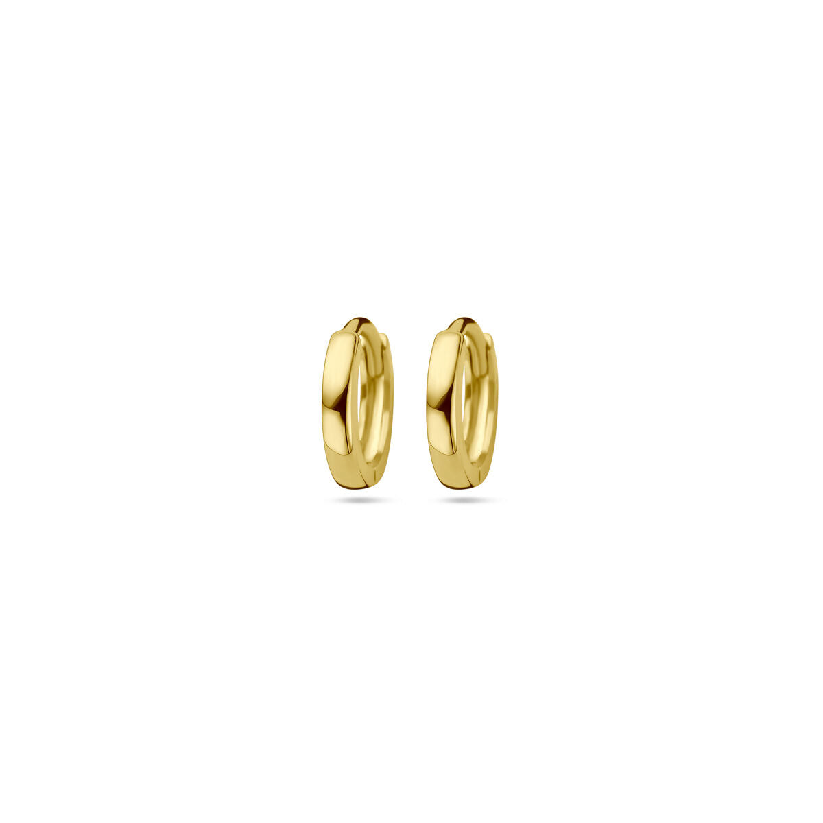 Orecchini a cerchio con chiusura a scatto in oro giallo 14K