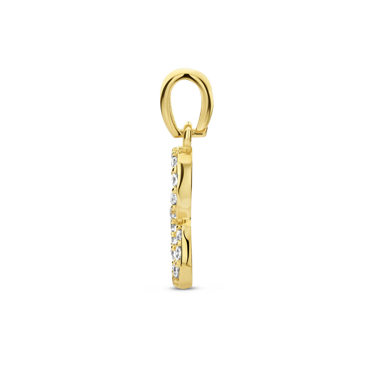 ciondolo infinito zirconia 14K oro giallo