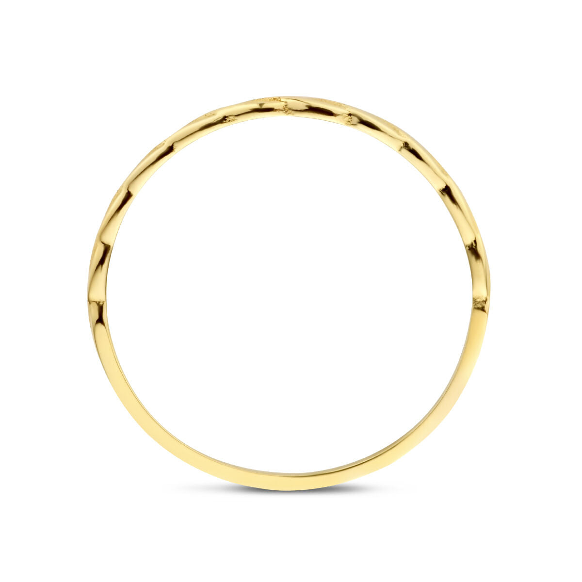 Anello in oro giallo ritorto 14K