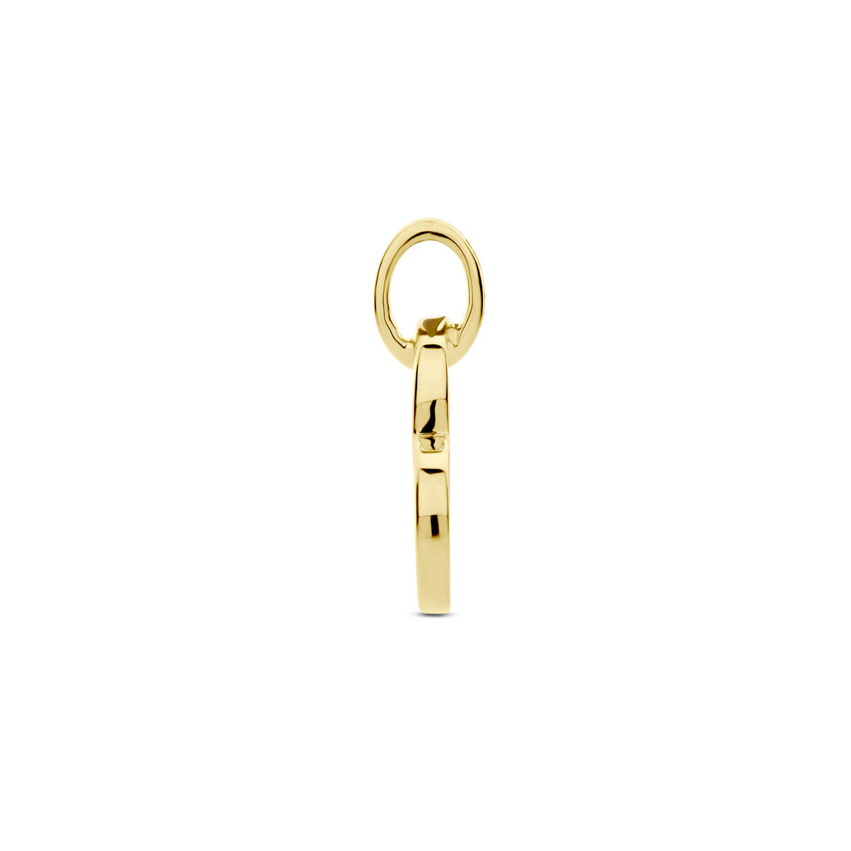 ciondolo cuore e diamante 0.01ct h p1 14K oro giallo