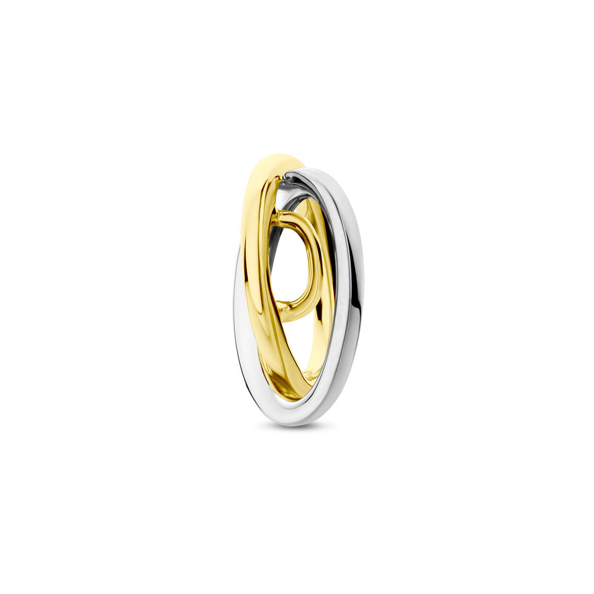 ciondolo diamante 0.05ct h si 14K oro bicolore giallo/bianco