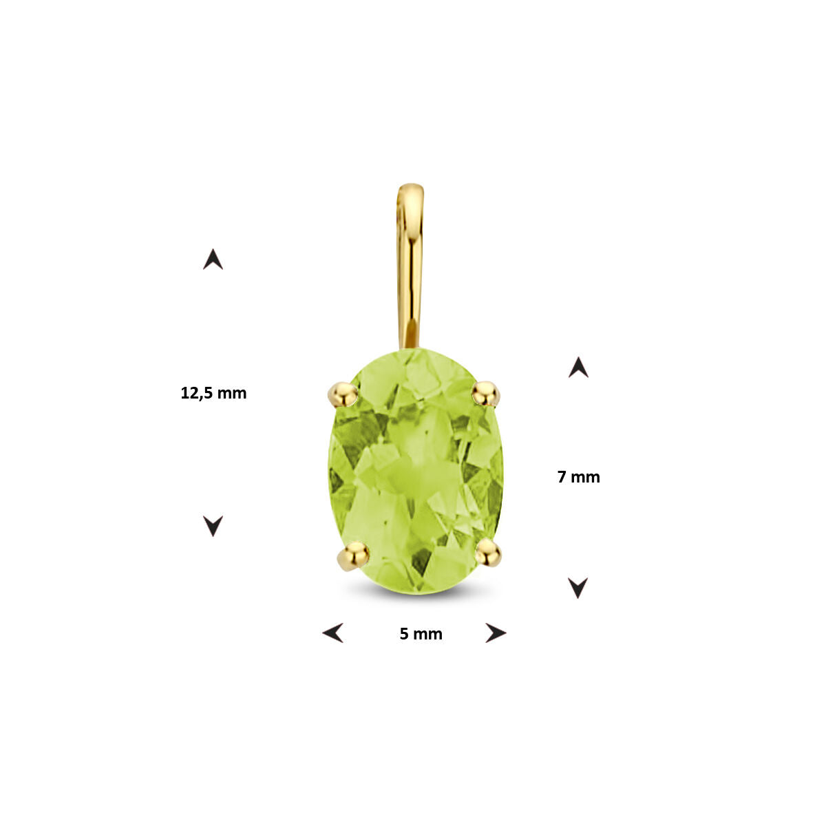 ciondolo peridoto oro giallo 14K