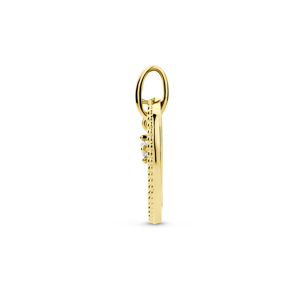 ciondolo diamante 0.06ct h si oro giallo 14K