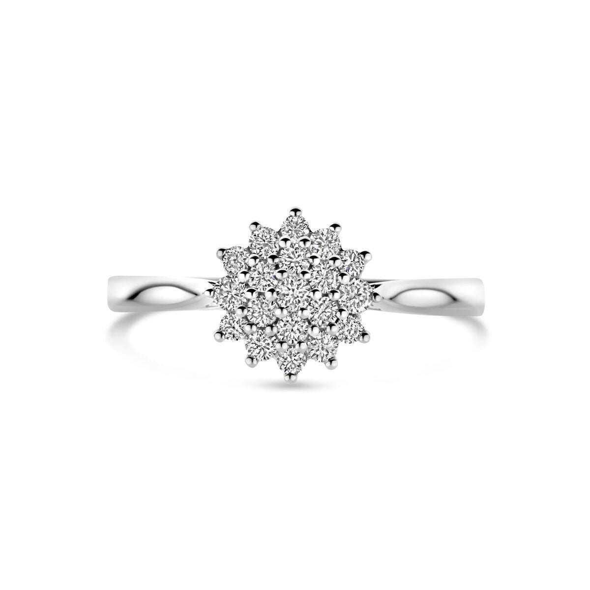 anello diamante lab grown 0.33ct h si 14K oro bianco