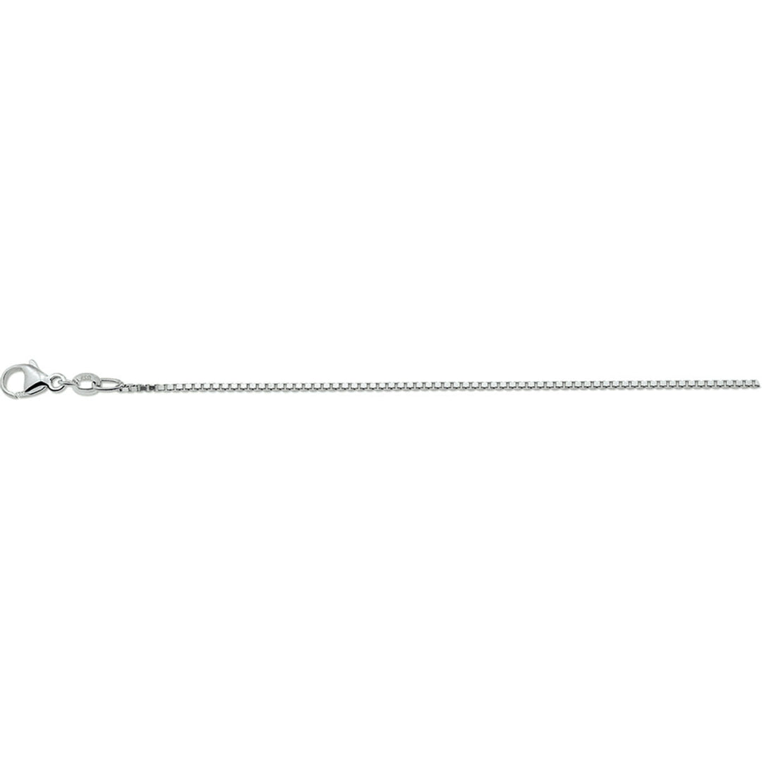 collana in maglia rolò di 1,1 mm con chiusura a moschettone argentata