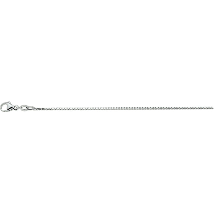 collana in maglia rolò di 1,1 mm con chiusura a moschettone argentata