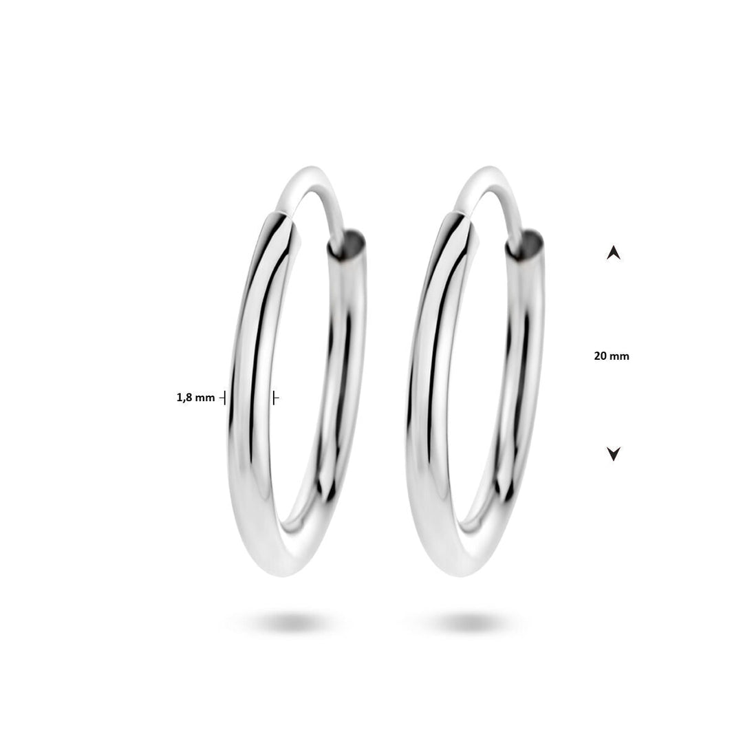 orecchini a cerchio 1,8 mm tubo tondo