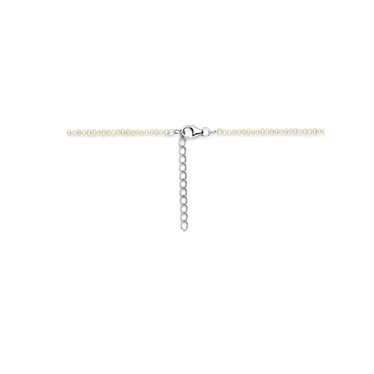 collana perle 41 - 45 cm argento rodiato