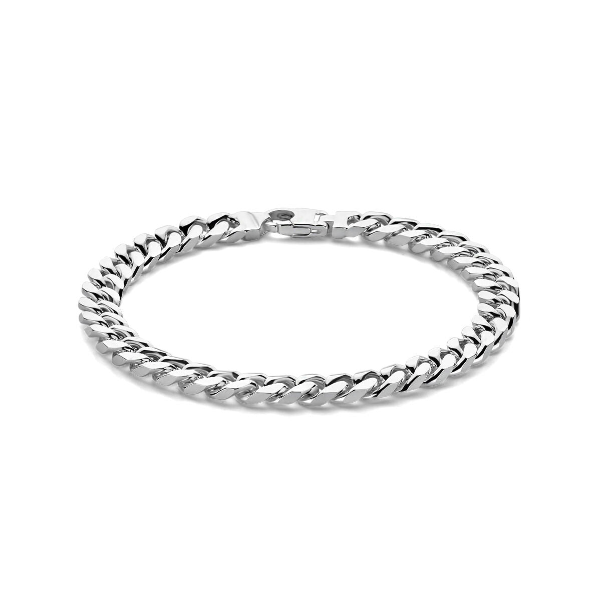Bracciale da uomo in argento con maglia rolò di 7,0 mm.
