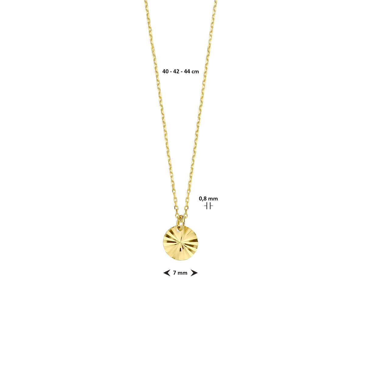 Collana tondino 40 - 42 - 44 cm oro giallo 14K
